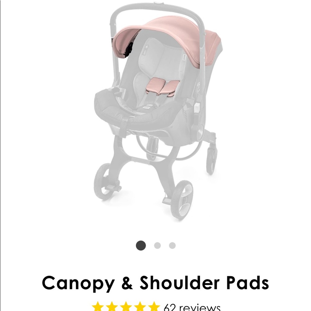 Doona pink canopy and shoulder pads